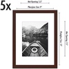 image:imageAmericanflat 11x14 Picture Frame 5Pack  Matted to 8x11  Black  Slim Molding construction Polished plexiglass front hangs vertical or horizontal sawtooth hangers includedMahogany