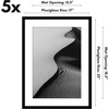 image:imageAmericanflat 11x14 Picture Frame 5Pack  Matted to 8x11  Black  Slim Molding construction Polished plexiglass front hangs vertical or horizontal sawtooth hangers includedBlack