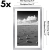 image:imageAmericanflat 11x14 Picture Frame 5Pack  Matted to 8x11  Black  Slim Molding construction Polished plexiglass front hangs vertical or horizontal sawtooth hangers includedSilver