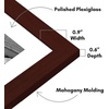 image:imageAmericanflat 11x14 Picture Frame 5Pack  Matted to 8x11  Black  Slim Molding construction Polished plexiglass front hangs vertical or horizontal sawtooth hangers includedMahogany