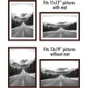 image:imageAmericanflat 11x14 Picture Frame 5Pack  Matted to 8x11  Black  Slim Molding construction Polished plexiglass front hangs vertical or horizontal sawtooth hangers includedMahogany
