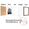 image:imageAmericanflat 11x14 Picture Frame 5Pack  Matted to 8x11  Black  Slim Molding construction Polished plexiglass front hangs vertical or horizontal sawtooth hangers includedMahogany