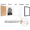 image:imageAmericanflat 11x14 Picture Frame 5Pack  Matted to 8x11  Black  Slim Molding construction Polished plexiglass front hangs vertical or horizontal sawtooth hangers includedBlack