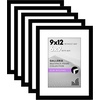 image:imageAmericanflat 11x14 Picture Frame 5Pack  Matted to 8x11  Black  Slim Molding construction Polished plexiglass front hangs vertical or horizontal sawtooth hangers includedBlack