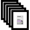 image:imageAmericanflat 11x14 Picture Frame 5Pack  Matted to 8x11  Black  Slim Molding construction Polished plexiglass front hangs vertical or horizontal sawtooth hangers includedBlack