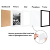 image:imageAmericanflat 11x14 Picture Frame 5Pack  Matted to 8x11  Black  Slim Molding construction Polished plexiglass front hangs vertical or horizontal sawtooth hangers includedBlack
