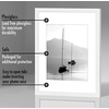 image:imageAmericanflat 11x14 Picture Frame 5Pack  Matted to 8x11  Black  Slim Molding construction Polished plexiglass front hangs vertical or horizontal sawtooth hangers includedWhite
