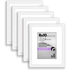 image:imageAmericanflat 11x14 Picture Frame 5Pack  Matted to 8x11  Black  Slim Molding construction Polished plexiglass front hangs vertical or horizontal sawtooth hangers includedWhite