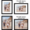 image:imageAmericanflat 11x14 Picture Frame 5Pack  Matted to 8x11  Black  Slim Molding construction Polished plexiglass front hangs vertical or horizontal sawtooth hangers includedBlack