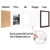 image:imageAmericanflat 11x14 Picture Frame 5Pack  Matted to 8x11  Black  Slim Molding construction Polished plexiglass front hangs vertical or horizontal sawtooth hangers includedMahogany