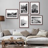 image:imageAmericanflat 11x14 Picture Frame 5Pack  Matted to 8x11  Black  Slim Molding construction Polished plexiglass front hangs vertical or horizontal sawtooth hangers includedMahogany