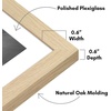 image:imageAmericanflat 11x14 Picture Frame 5Pack  Matted to 8x11  Black  Slim Molding construction Polished plexiglass front hangs vertical or horizontal sawtooth hangers includedNatural Oak