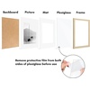 image:imageAmericanflat 11x14 Picture Frame 5Pack  Matted to 8x11  Black  Slim Molding construction Polished plexiglass front hangs vertical or horizontal sawtooth hangers includedNatural Oak