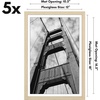 image:imageAmericanflat 11x14 Picture Frame 5Pack  Matted to 8x11  Black  Slim Molding construction Polished plexiglass front hangs vertical or horizontal sawtooth hangers includedNatural Oak