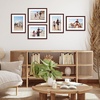 image:imageAmericanflat 11x14 Picture Frame 5Pack  Matted to 8x11  Black  Slim Molding construction Polished plexiglass front hangs vertical or horizontal sawtooth hangers includedMahogany