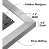 image:imageAmericanflat 11x14 Picture Frame 5Pack  Matted to 8x11  Black  Slim Molding construction Polished plexiglass front hangs vertical or horizontal sawtooth hangers includedSilver