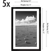 image:imageAmericanflat 11x14 Picture Frame 5Pack  Matted to 8x11  Black  Slim Molding construction Polished plexiglass front hangs vertical or horizontal sawtooth hangers includedBlack