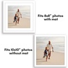 image:imageAmericanflat 11x14 Picture Frame 5Pack  Matted to 8x11  Black  Slim Molding construction Polished plexiglass front hangs vertical or horizontal sawtooth hangers includedWhite