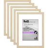 image:imageAmericanflat 11x14 Picture Frame 5Pack  Matted to 8x11  Black  Slim Molding construction Polished plexiglass front hangs vertical or horizontal sawtooth hangers includedNatural Oak