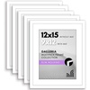 image:imageAmericanflat 11x14 Picture Frame 5Pack  Matted to 8x11  Black  Slim Molding construction Polished plexiglass front hangs vertical or horizontal sawtooth hangers includedWhite