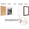image:imageAmericanflat 11x14 Picture Frame 5Pack  Matted to 8x11  Black  Slim Molding construction Polished plexiglass front hangs vertical or horizontal sawtooth hangers includedMahogany