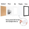 image:imageAmericanflat 11x14 Picture Frame 5Pack  Matted to 8x11  Black  Slim Molding construction Polished plexiglass front hangs vertical or horizontal sawtooth hangers includedBlack