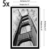 image:imageAmericanflat 11x14 Picture Frame 5Pack  Matted to 8x11  Black  Slim Molding construction Polished plexiglass front hangs vertical or horizontal sawtooth hangers includedBlack