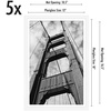 image:imageAmericanflat 11x14 Picture Frame 5Pack  Matted to 8x11  Black  Slim Molding construction Polished plexiglass front hangs vertical or horizontal sawtooth hangers includedWhite