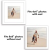 image:imageAmericanflat 11x14 Picture Frame 5Pack  Matted to 8x11  Black  Slim Molding construction Polished plexiglass front hangs vertical or horizontal sawtooth hangers includedWhite