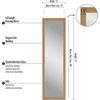 image:imageAmericanflat 15x51 Over The Door Mirror  Hanging Full Length Mirrors with Engineered Wood  Modern Mirror for Bathroom Bedroom Living Room  Mirrors for Wall Display and Home Decor  BlackDark Oak