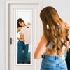 image:imageAmericanflat 15x51 Over The Door Mirror  Hanging Full Length Mirrors with Engineered Wood  Modern Mirror for Bathroom Bedroom Living Room  Mirrors for Wall Display and Home Decor  BlackWhite