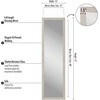 image:imageAmericanflat 15x51 Over The Door Mirror  Hanging Full Length Mirrors with Engineered Wood  Modern Mirror for Bathroom Bedroom Living Room  Mirrors for Wall Display and Home Decor  BlackDriftwood