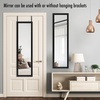 image:imageAmericanflat 15x51 Over The Door Mirror  Hanging Full Length Mirrors with Engineered Wood  Modern Mirror for Bathroom Bedroom Living Room  Mirrors for Wall Display and Home Decor  BlackBlack