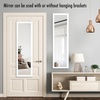 image:imageAmericanflat 15x51 Over The Door Mirror  Hanging Full Length Mirrors with Engineered Wood  Modern Mirror for Bathroom Bedroom Living Room  Mirrors for Wall Display and Home Decor  BlackWhite