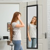 image:imageAmericanflat 15x51 Over The Door Mirror  Hanging Full Length Mirrors with Engineered Wood  Modern Mirror for Bathroom Bedroom Living Room  Mirrors for Wall Display and Home Decor  BlackBlack