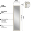 image:imageAmericanflat 15x51 Over The Door Mirror  Hanging Full Length Mirrors with Engineered Wood  Modern Mirror for Bathroom Bedroom Living Room  Mirrors for Wall Display and Home Decor  BlackLight Wood