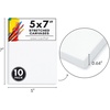 image:imageAmericanflat 6 Piece 12x16 Pre Stretched Blank Canvas Boards with 064 Inch Thick Wooden Frame  100 Cotton Canvas for Painting10 Pack  5x7