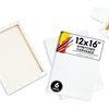 image:imageAmericanflat 6 Piece 12x16 Pre Stretched Blank Canvas Boards with 064 Inch Thick Wooden Frame  100 Cotton Canvas for Painting6 Pack  12x16