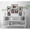 image:imageAmericanflat 7 Piece Black Gallery Wall Picture Frame Set with Mats in 12x16 9x12 and 6x8  Composite Wood with Shatter Resistant Glass  Horizontal and Vertical Formats for Wall and Tabletop  Shatterresistant glass hanging hardware included mixedsize wall gallery set