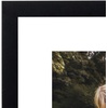 image:imageAmericanflat 7 Piece Black Gallery Wall Picture Frame Set with Mats in 12x16 9x12 and 6x8  Composite Wood with Shatter Resistant Glass  Horizontal and Vertical Formats for Wall and Tabletop  Shatterresistant glass hanging hardware included mixedsize wall gallery set