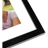image:imageAmericanflat 7 Piece Black Gallery Wall Picture Frame Set with Mats in 12x16 9x12 and 6x8  Composite Wood with Shatter Resistant Glass  Horizontal and Vertical Formats for Wall and Tabletop  Shatterresistant glass hanging hardware included mixedsize wall gallery set