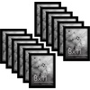 image:imageAmericanflat 8x10 Picture Frame with Polished Plexiglass  Set of 12  Signature Collection  Picture Frames with Engineered Wood  Photo Frame for Tabletop and Wall Display  BlackBlack