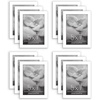 image:imageAmericanflat 8x10 Picture Frame with Polished Plexiglass  Set of 12  Signature Collection  Picture Frames with Engineered Wood  Photo Frame for Tabletop and Wall Display  BlackWhite