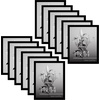 image:imageAmericanflat 8x10 Picture Frame with Polished Plexiglass  Set of 12  Signature Collection  Picture Frames with Engineered Wood  Photo Frame for Tabletop and Wall Display  BlackBlack
