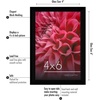 image:imageAmericanflat 8x10 Picture Frame with ShatterResistant Glass  Set of 12  Galleria Collection  Picture Frames for Tabletop and Wall Display  Black4x6