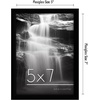 image:imageAmericanflat 8x10 Picture Frame with ShatterResistant Glass  Set of 12  Galleria Collection  Picture Frames for Tabletop and Wall Display  Black5x7