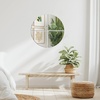 image:imageAmericanflat Adhesive Mirror Tiles  Set of 5 Moon Phase Mirrors for Wall and Home Decor  Peel and Stick Mirrors  Modern Glass Mirror for Bathroom Bedroom Living RoomFour Quarters Circular