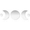 image:imageAmericanflat Adhesive Mirror Tiles  Set of 5 Moon Phase Mirrors for Wall and Home Decor  Peel and Stick Mirrors  Modern Glass Mirror for Bathroom Bedroom Living RoomMoon Phase