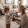 image:imageAmericanflat Family Tree Picture Frame  Includes 12 Hanging 2x3 Picture Frames  Adjustable Ribbon Tassels  Ideal as Mothers Day Gifts or Christmas Decor  Black and Bronze  Gifts for MomBlack