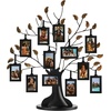 image:imageAmericanflat Family Tree Picture Frame  Includes 12 Hanging 2x3 Picture Frames  Adjustable Ribbon Tassels  Ideal as Mothers Day Gifts or Christmas Decor  Black and Bronze  Gifts for MomBlack